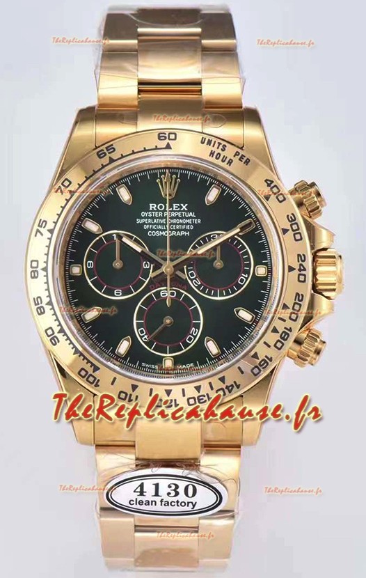 Rolex Cosmograph Daytona 116508 Mouvement Cal.4130 or jaune original - Montre en acier 904L améliorée et ultime