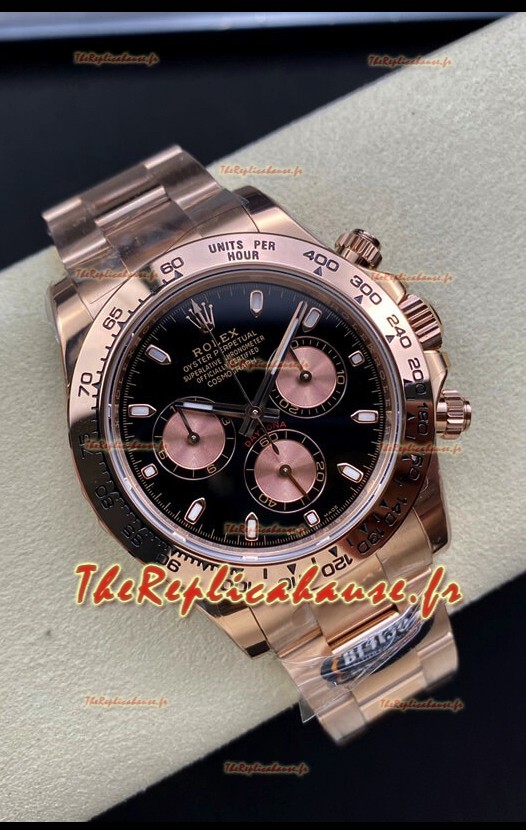 Montre Rolex Daytona 116505 Or Rose Mouvement Original Cal.4130 - Miroir 1:1 904L Acier