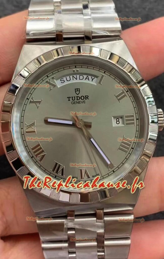 Montre Tudor Royal Edition - Réplique 1:1 Miroir en acier - Cadran romain gris