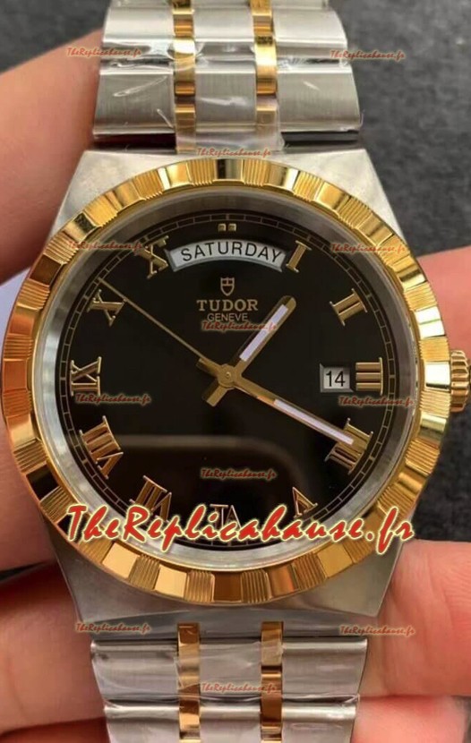 Montre Tudor Royal Edition - Réplique 1:1 dans un boîtier bicolore - Cadran romain noir