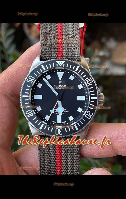 Tudor Pelagos FXD 904L Acier inoxydable Montre réplique 1:1 avec bracelet Nato 