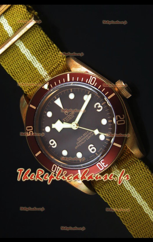 Montre Replica Suisse Tudor Heritage Bay en Bronze avec Bracelet Nato
