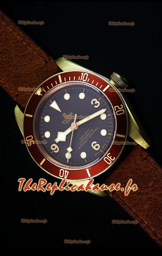 Replica Suisse Tudor Heritage Bay en Bronze 1:1 Edition Replica Miroir avec Deux Bracelets