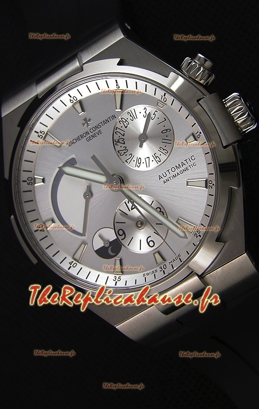 Vacheron Constantin Overseas Dual Time Acier Cadran Blanc Montre Réplique Suisse 