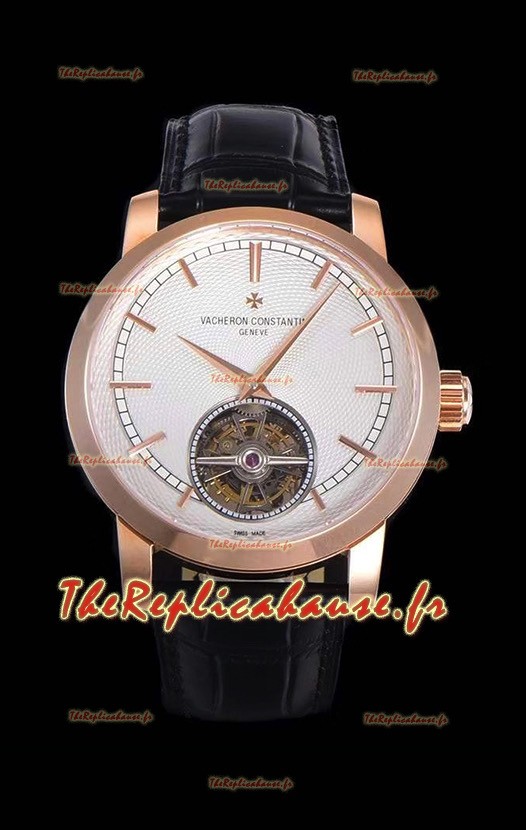 Montre Vacheron Constantin Minute Repeater Tourbillon Réplique Suisse Montre en Acier 44MM Boîtier Or Rose