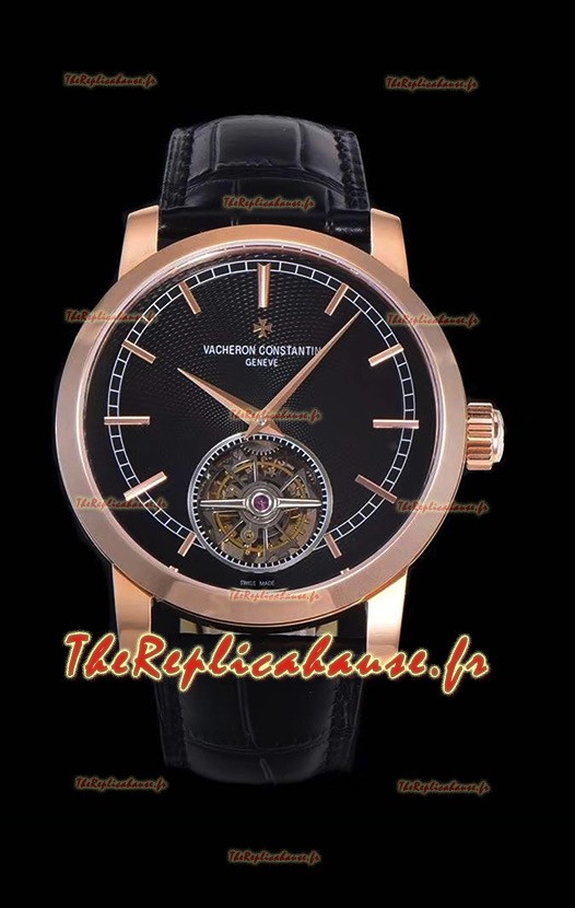 Montre Vacheron Constantin Minute Repeater Tourbillon Réplique Suisse Montre en Acier 44MM Boîtier Or Rose