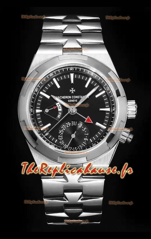 Vacheron Constantin Overseas Dual Time Miroir 1:1 Swiss Replique Watch avec cadran noir 