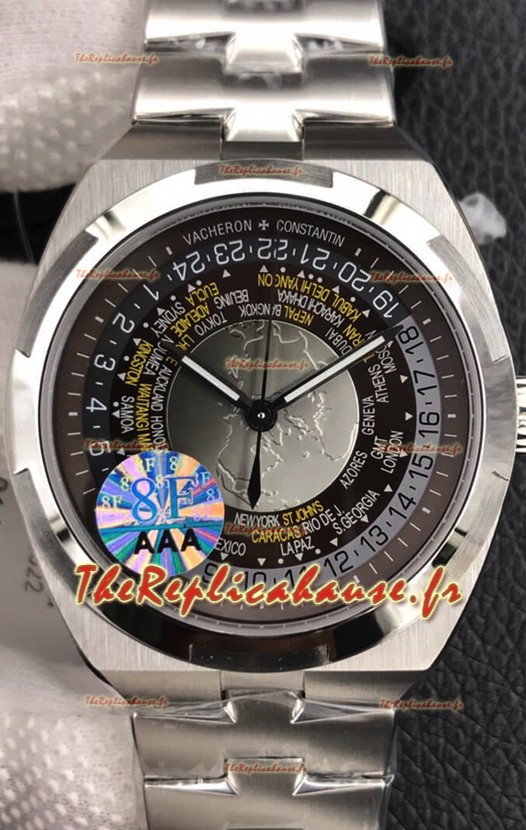 Vacheron Constantin Overseas World Time Edition Cadran Gris Montre Suisse Réplique 