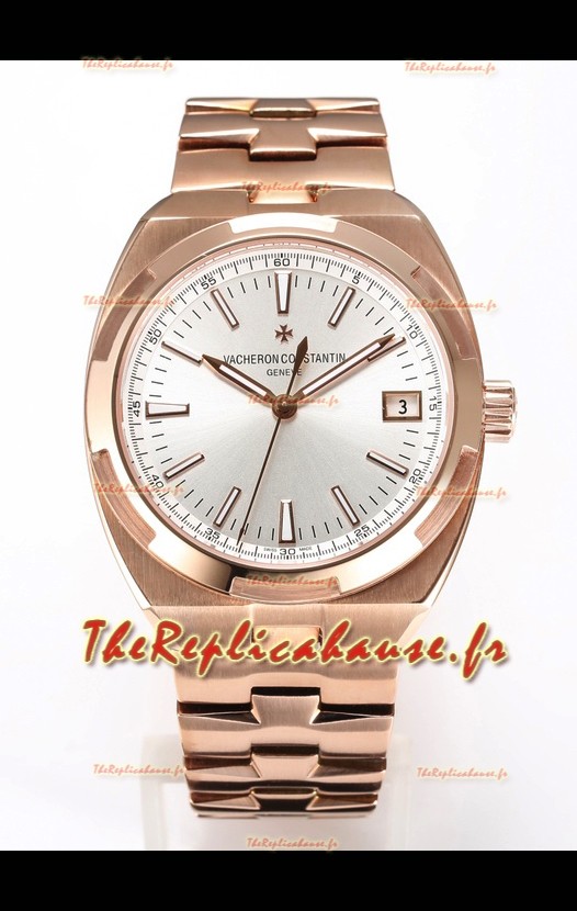 Vacheron Constantin Super Clone Overseas Réplique Montre Suisse 1:1 - Cadran acier or rose