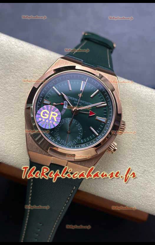 Vacheron Constantin Overseas Dual Time Or Rose Réplique Montre Suisse 1:1 avec cadran vert