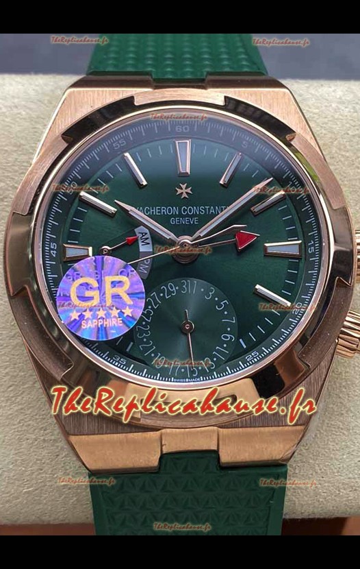 Vacheron Constantin Overseas Dual Time Or Rose Réplique Montre Suisse 1:1 avec cadran vert