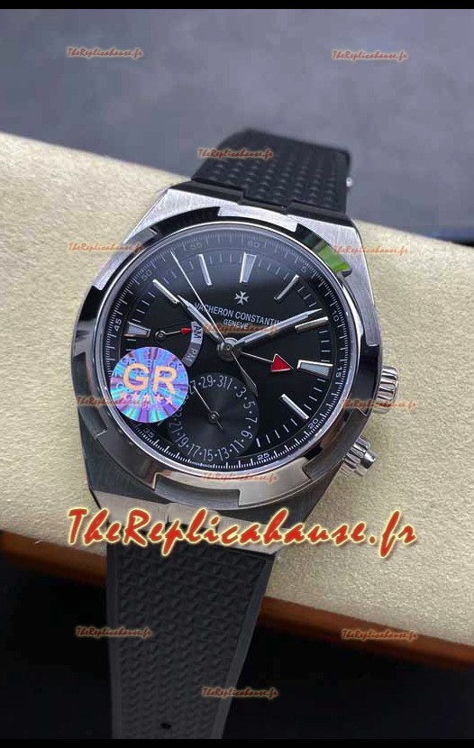 Vacheron Constantin Overseas Dual Time Acier inoxydable Réplique suisse 1:1 Cadran noir