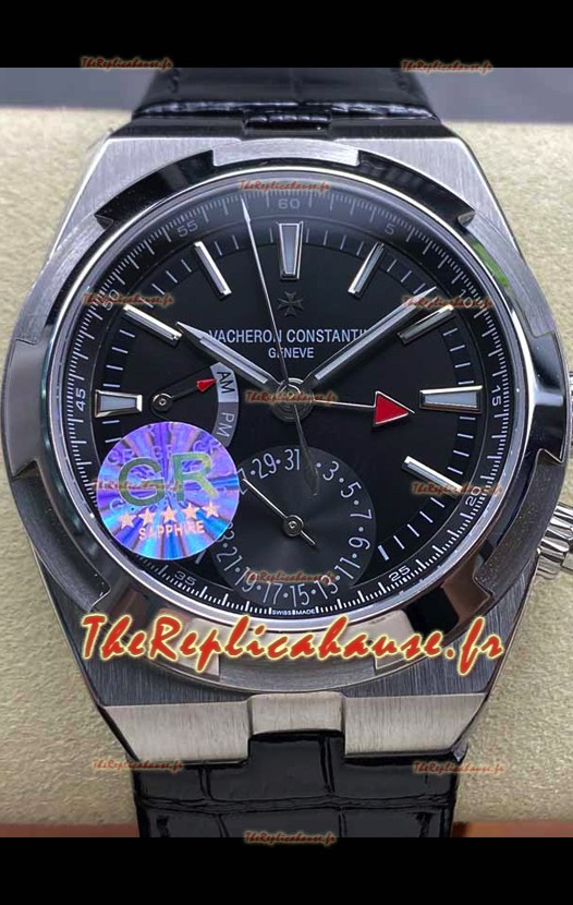 Vacheron Constantin Overseas Dual Time Acier inoxydable Réplique suisse 1:1 Cadran noir