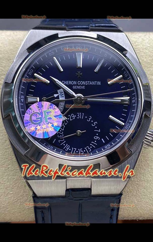 Vacheron Constantin Overseas Dual Time Acier inoxydable Réplique suisse 1:1 Cadran Bleu