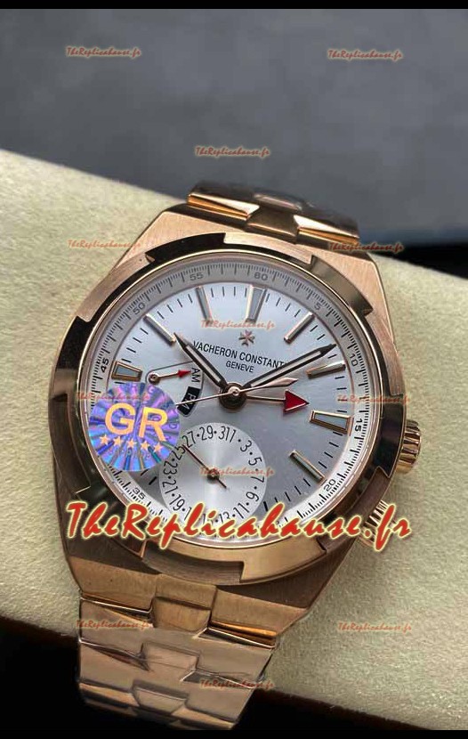 Vacheron Constantin Overseas Dual Time Or Rose Réplique de Montre Suisse 1:1 avec cadran en acier