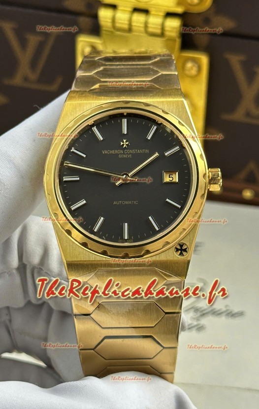 Vacheron Constantin Historiques 222 Super Clone Montre en or jaune 37MM avec cadran gris 