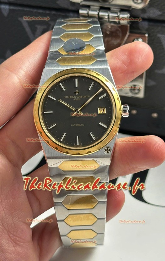 Vacheron Constantin Historiques 222 Super Clone Montre 37 mm à boîtier bicolore, cadran gris 