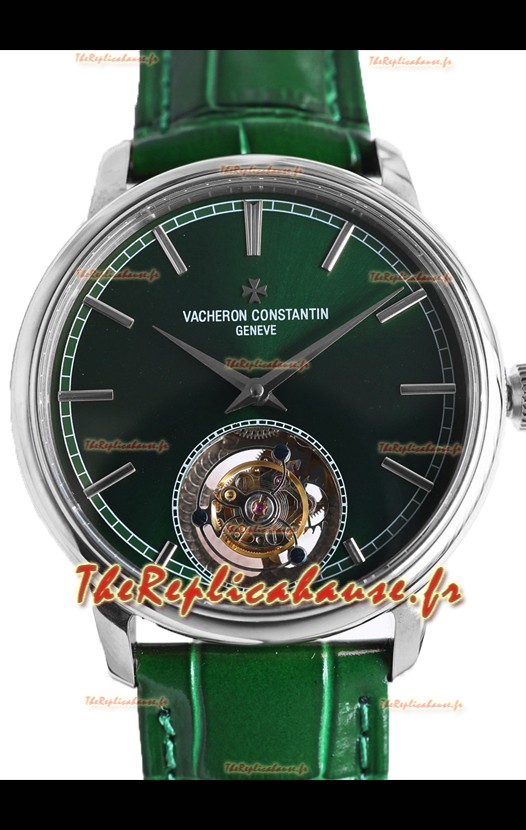 Vacheron Constantin Traditionelle Swiss Tourbillon Boîtier Acier Montre Réplique Miroir 