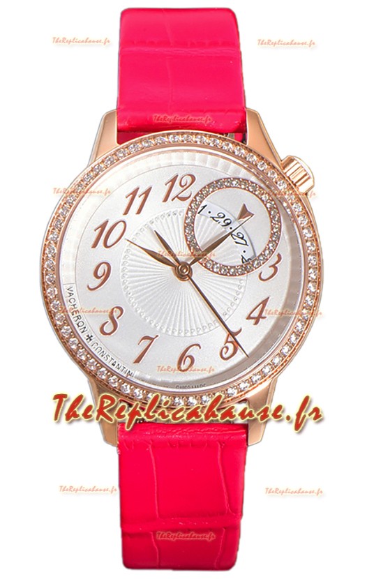 Vacheron Constantin Egerie Muse Boîtier Or Rose Cadran Blanc Réplique Suisse