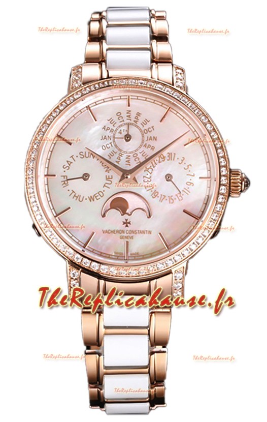 Vacheron Constantin Traditionelle Quantième Perpétuel Or Rose Ultra Fin Réplique Suisse 