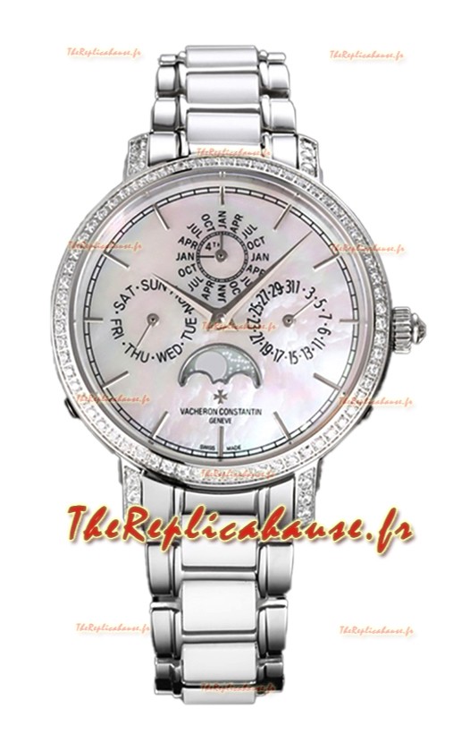 Vacheron Constantin Traditionelle Quantième Perpétuel Acier Ultra Fin Réplique Suisse