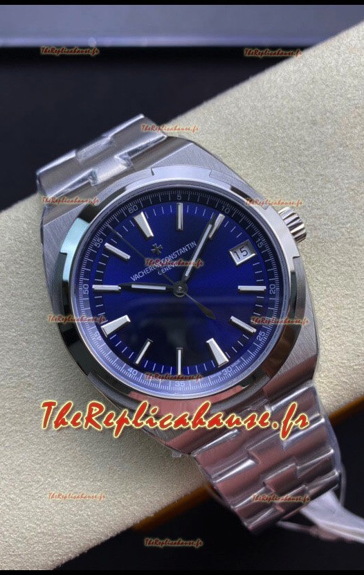 Montre Vacheron Constantin Overseas 1:1 Miroir Réplique Suisse en Acier Cadran Bleu 