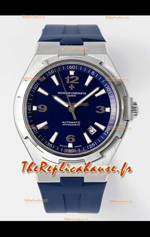 Vacheron Constantin Overseas Montre Réplique Suisse 1:1 Mirror en Acier Cadran Bleu - Bracelet Caoutchouc