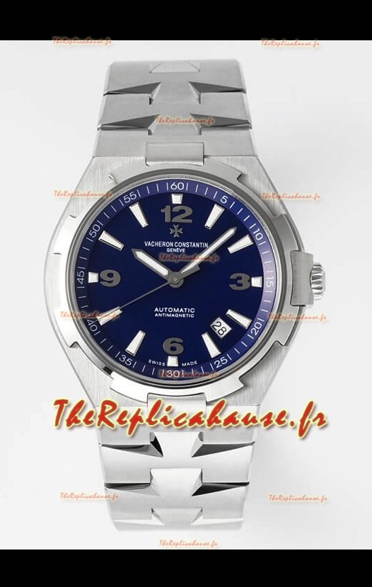 Vacheron Constantin Overseas Montre réplique miroir suisse 1:1 cadran bleu acier - bracelet acier
