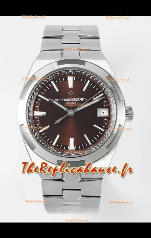 Vacheron Constantin Overseas Montre réplique miroir 1:1 suisse - cadran brun - bracelet acier
