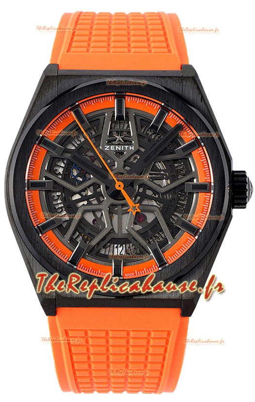 Zenith Defy Classic Skeleton 41MM Céramique Noire Réplique Montre Suisse Homme