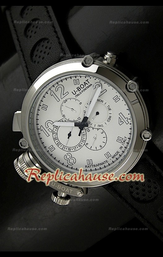 U-Boat Flightdeck Rattrapante Japanese automatic Montre avec Boîtier en Acier