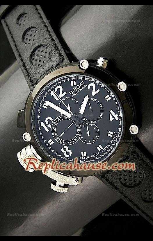 U-Boat Flightdeck Rattrapante Japanese automatic Montre avec Boîtier de PVD