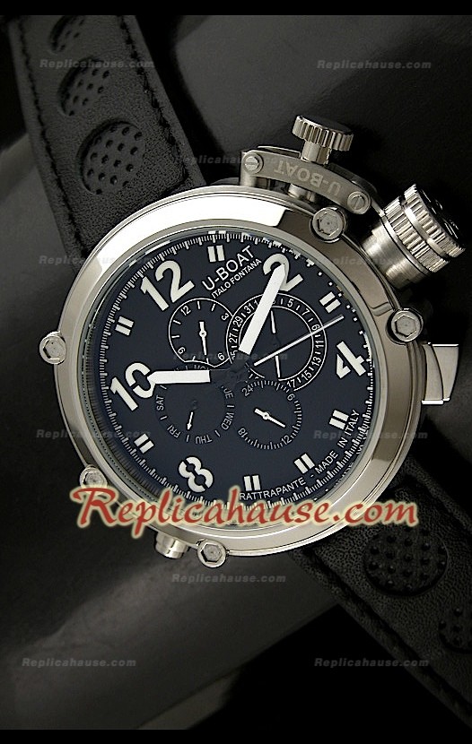 U-Boat Flightdeck Rattrapante Japanese automatic Montre Boîtier en Acier