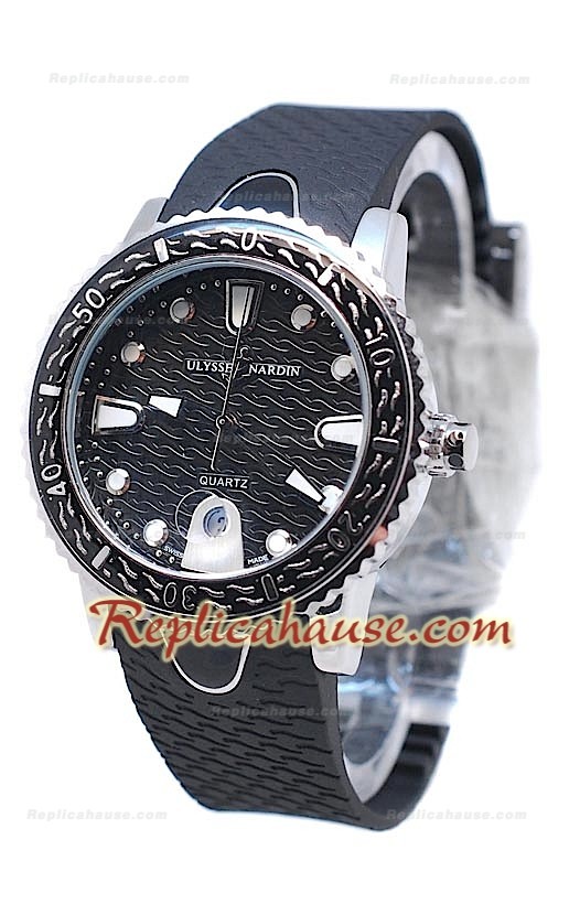 Ulysse Narden Lady Diver Montre De Replique en Noir Cadran