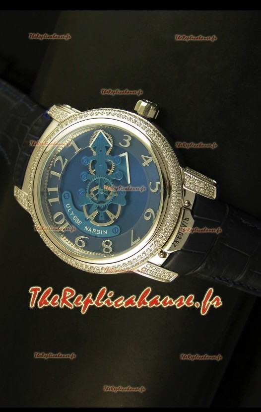 Montre japonaise Ulysse Nardin Dual Escapement avec cadran bleu et noir
