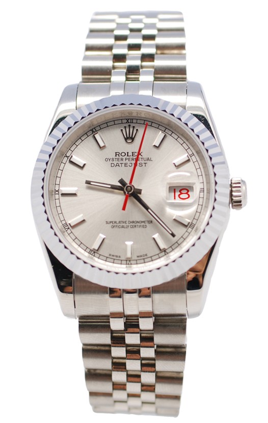 Rolex Replica Datejust Swiss Montre avec Cadran Gris Foncé - 36 mm