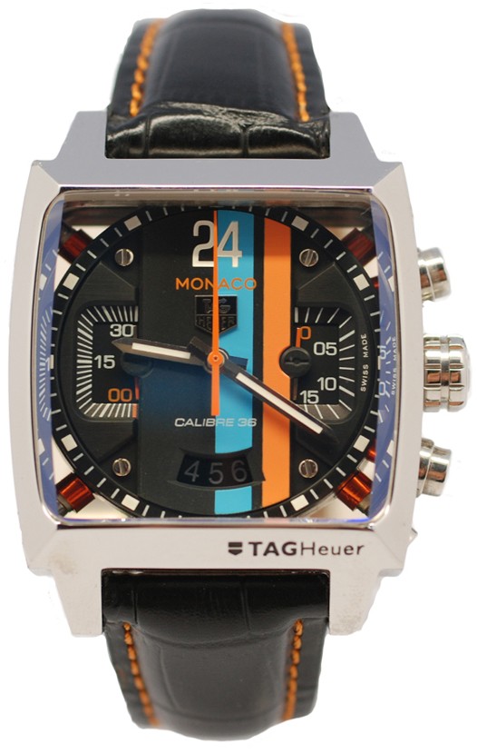 Tag Heuer Monaco Concept 24 Swiss Montre avec Cadran Noir et Boîtier en Acier
