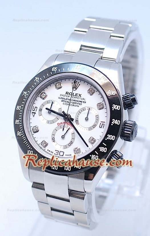 Rolex Project X Daytona Series II Limited Edition Cosmograph MonoBloc Cerachrom Cadran Blanc et Index Horaires en Diamant