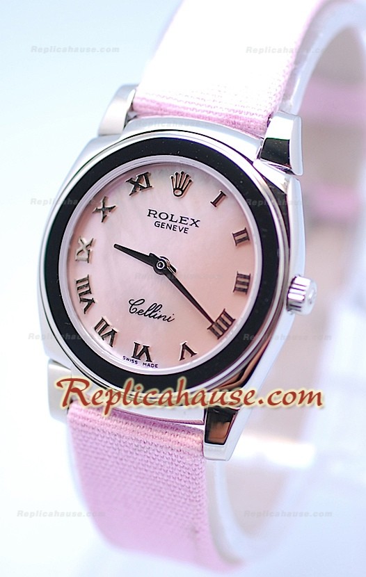 Rolex Cellini Cestello Femmes Swiss Montre Toute Rose Romaine