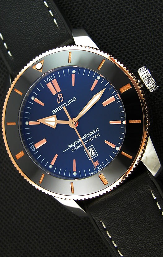 Montre Breitling SuperOcean Heritage II B20 44 mm Cadran noir 44 mm Lunette bicolore Réplique à l’identique 1:1