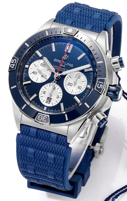 Breitling Chronomat B01 42 Edition Suisse 904L Boîtier Acier Cadran Bleu Montre Réplique 1:1 