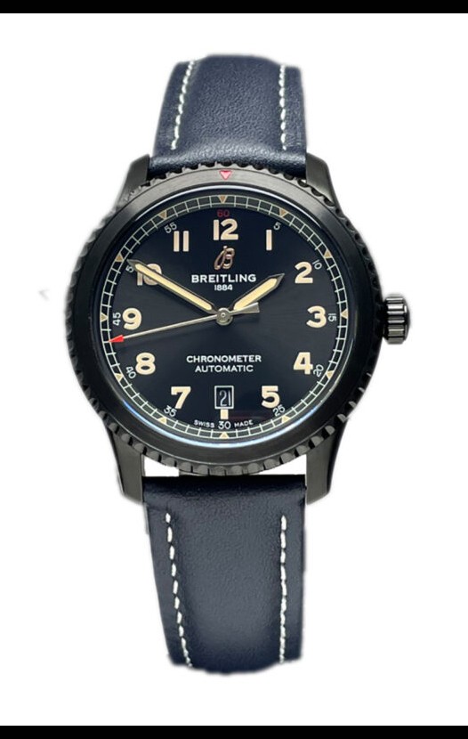 Breitling Navitimer Aviator 8 Automatic 41 Cadran noir Bracelet bleu Montre réplique 1:1 Suisse 