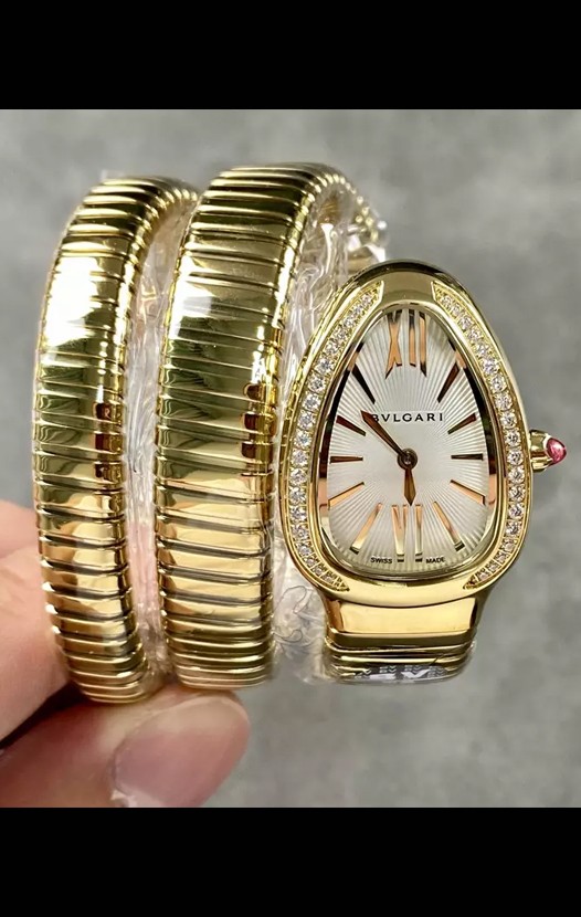 Bvlgari Serpenti Tubogas en double spirale or rose réplique de la montre Super Clone