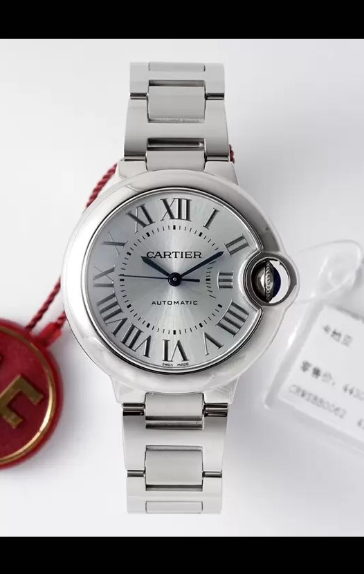 Ballon De Cartier Swiss Automatique Qualité Miroir 1:1 33MM en Boîtier Acier