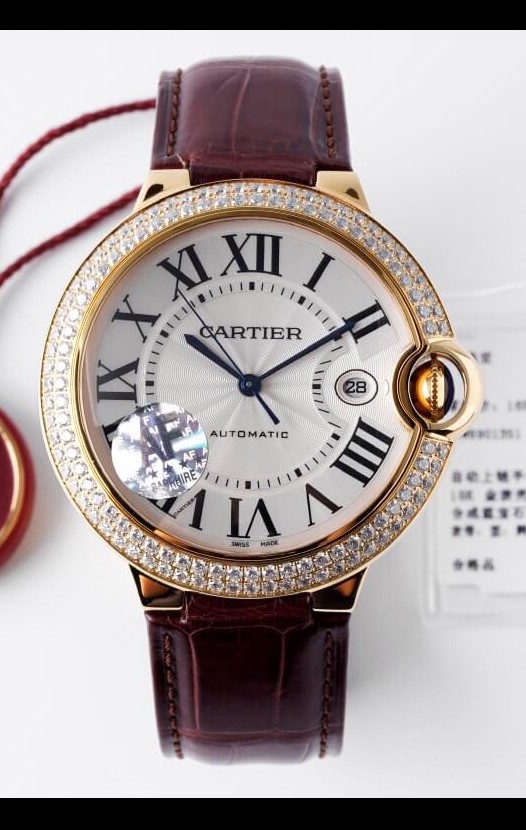 Ballon De Cartier Automatique Suisse 1:1 Qualité Miroir 42MM en Or Jaune 