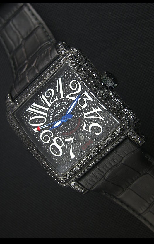 Franck Muller Conquistador King  Montre Réplique Suisse automatique avec boîtier Revêtu en PVD noir