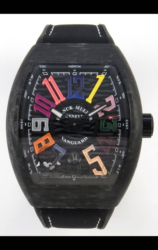 Franck Muller Super Clone Vanguard V45 Carbone Racing Montre avec bracelet en nylon 