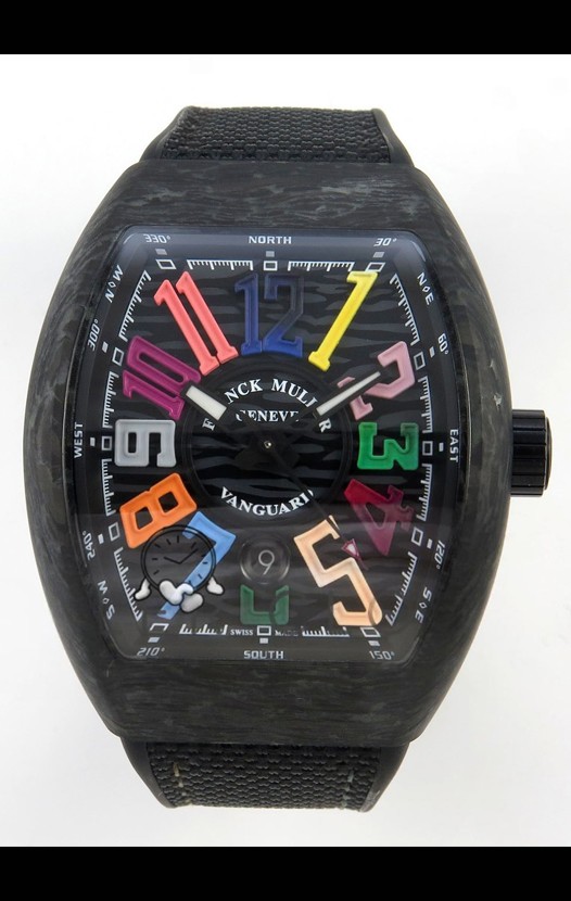 Franck Muller Super Clone Vanguard V45 Carbone Racing Montre avec bracelet en nylon
