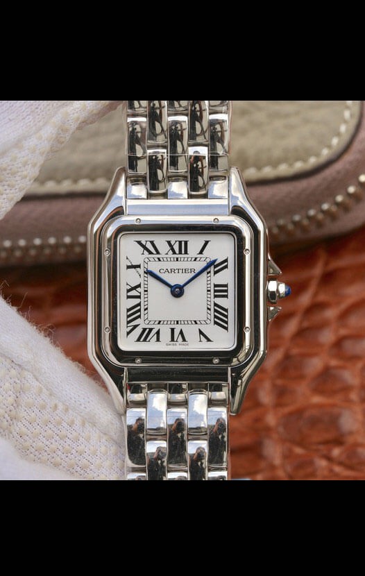 Montre Cartier PANTHERE Edition 1:1 Réplique Suisse de qualité miroir avec cadran blanc - rebord en acier