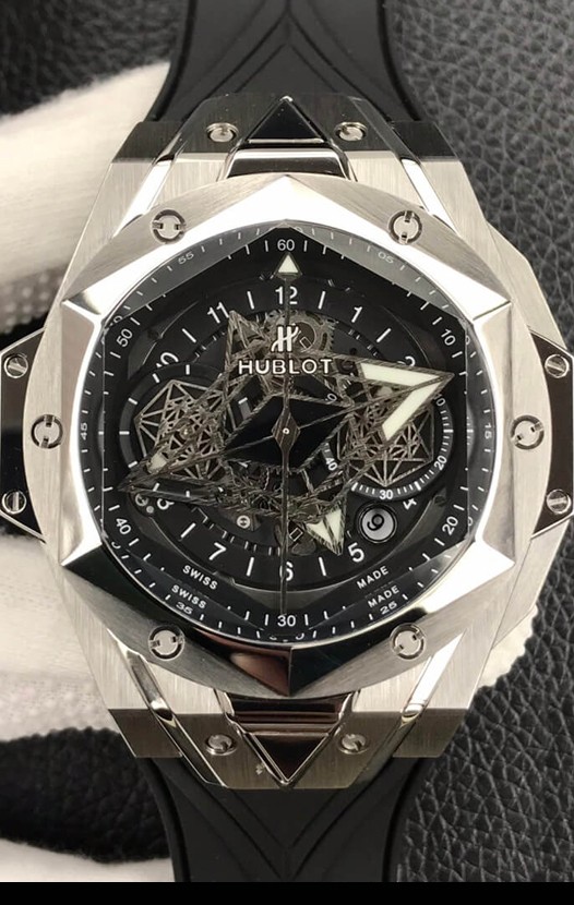 Montre Hublot Big Bang Sang Bleu II 45MM 1:1 Miroir Réplique Montre en Acier Inoxydable